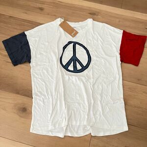 NWT Goumi Kids Peace Parent Tee SZ XS / S Oversized Unisex Top Bamboo